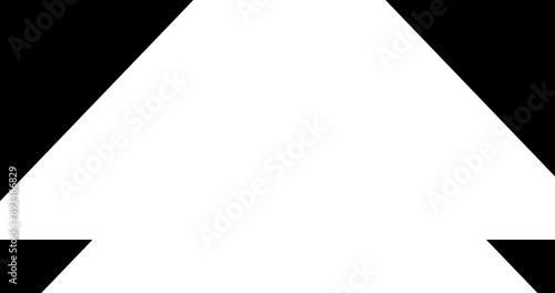 Pack of Black and white Arrow Transition pulse like straight smooth animation. Right-left visual transfer follow monochromatic geometric illusion transition stock motion graphic.