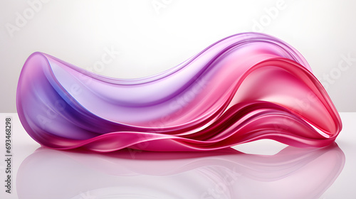 Vivid pink and purple silk fabric wave, creating a luxurious abstract background