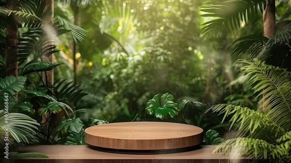 podium with tropical garden podium with tropical garden