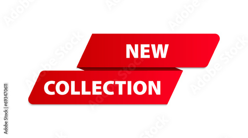 New collection stiker label vector design. New collection badge icon element