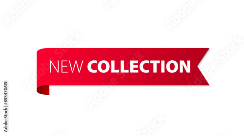 New collection stiker label vector design. New collection badge icon element