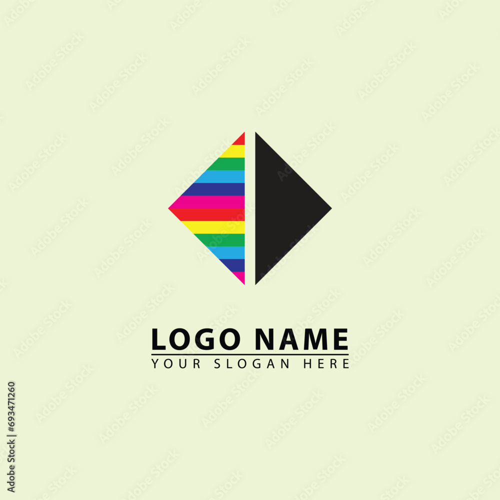 Abstract Triangle shape business vector Logo Sign. Simple design icon logo for business.