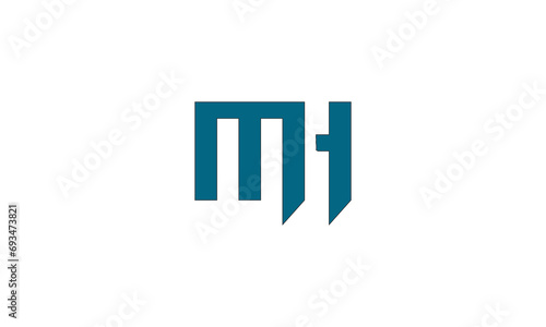 MH, HM , M , H , Abstract Letters Logo Monogram	