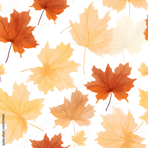 monotone maple leaf  Autumn background  pattern  leaves of autumn  vector  cartoon  illustration.