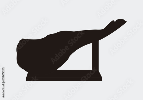 Icono de jamón ibérico con jamonero