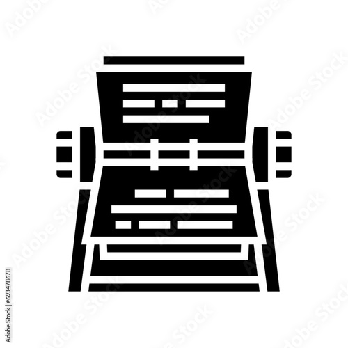 rolodex list glyph icon vector. rolodex list sign. isolated symbol illustration photo