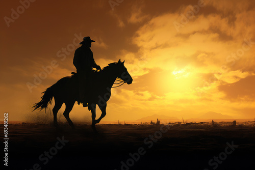 Galloping into the Sunset  Wild West