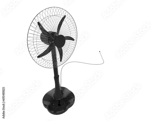 Fan isolated on transparent background. 3d rendering - illustration