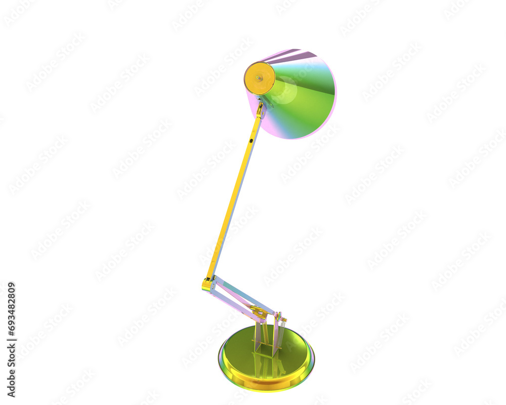 Desk lamp isolated on transparent background. 3d rendering - illustration Desk lamp isolated on transparent background. 3d rendering - illustration