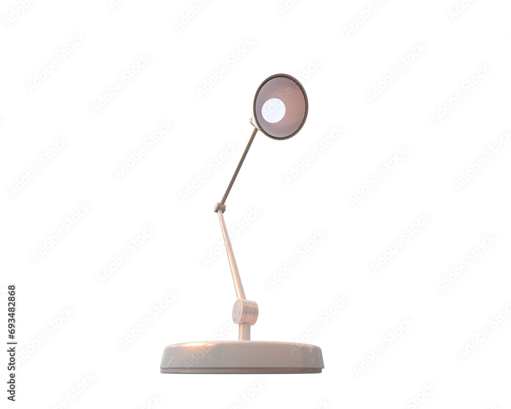 Desk lamp isolated on transparent background. 3d rendering - illustration Desk lamp isolated on transparent background. 3d rendering - illustration