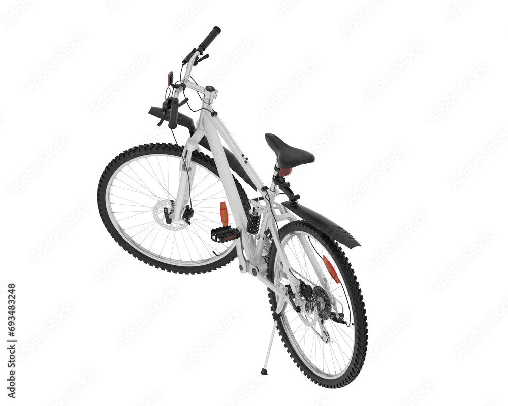 Mountain bike isolated on transparent background. 3d rendering - illustration