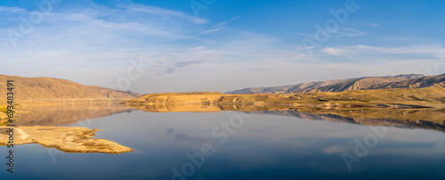 Panoramic view of the Tigris (Dicle Nehri) River. photo
