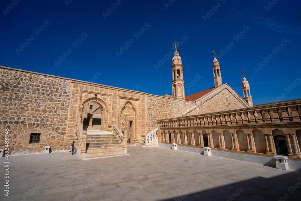 Mor Gabriel Monastery also known as Deyrulumur, is the oldest surviving Syriac Orthodox monastery in the world. Midyat, Mardin, Turkey.