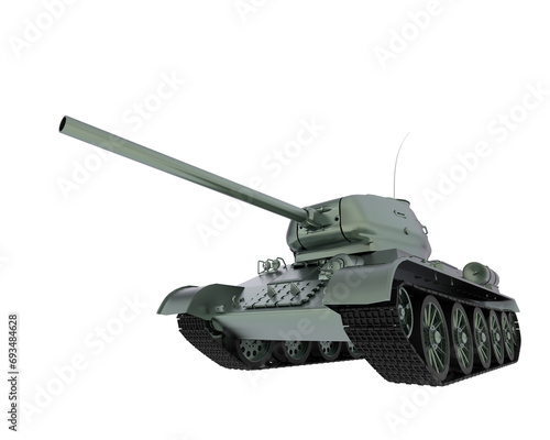 Tank isolated on transparent background. 3d rendering - illustration