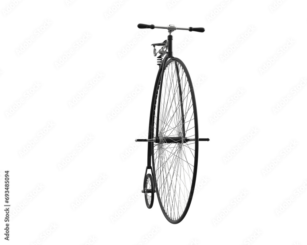 Retro bike isolated on transparent background. 3d rendering - illustration Retro bike isolated on transparent background. 3d rendering - illustration