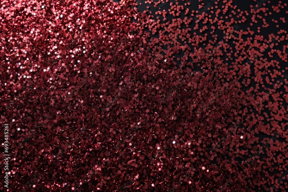 red glitter on black background