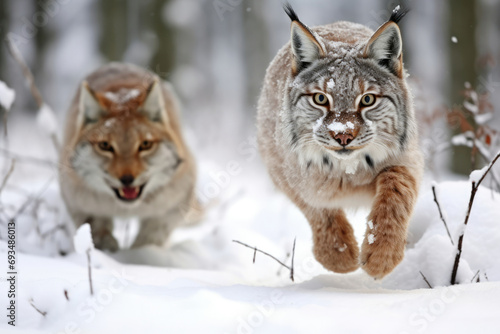 Lynx nature animal snow mammal