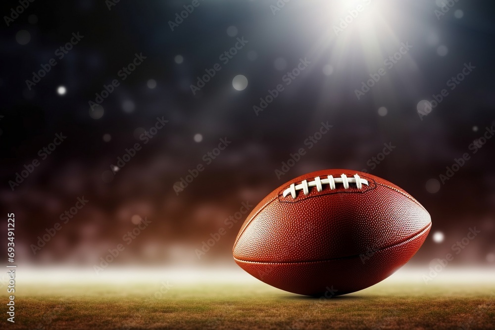 American Football Panorama: A Compelling Wallpaper, Ideal for Product Design, Offering Vast Copyspace in an Advertising Landscape - Embrace the Sporting Grandeur American Football Panorama: A Compelling Wallpaper, Ideal for Product Design, Offering Vast Copyspace in an Advertising Landscape - Embrace the Sporting Grandeur
