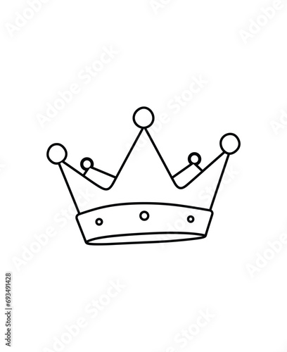 A crown icon vector illustration.