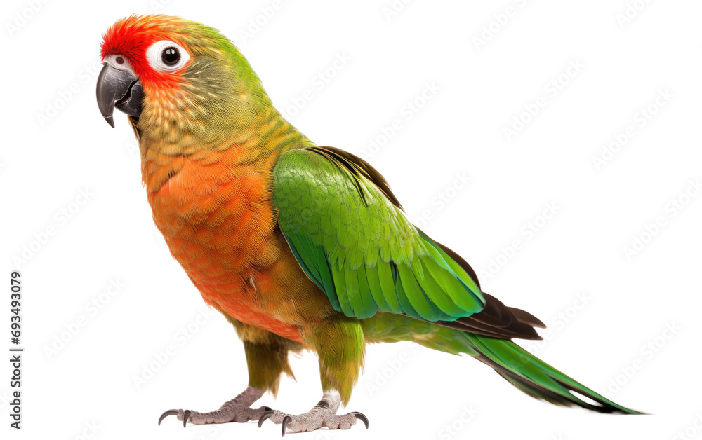 Green Conure Charm On Transparent Background