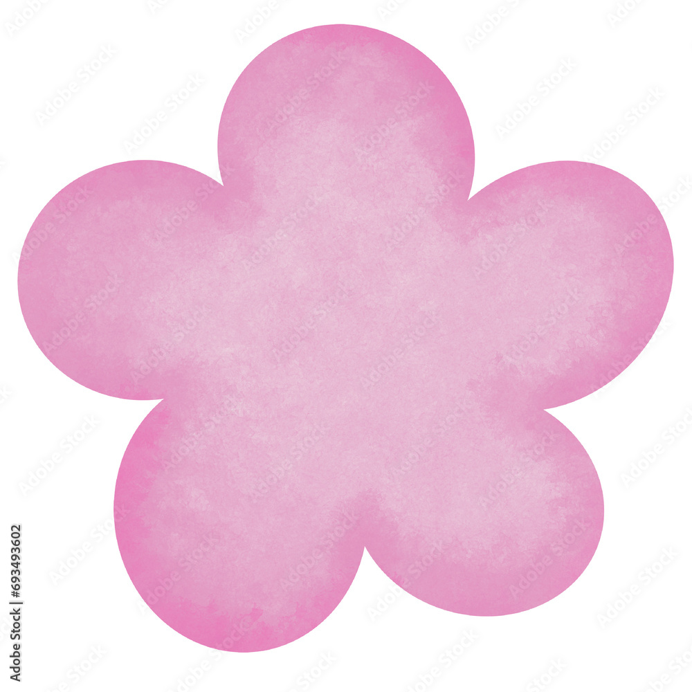 pink flower shape
