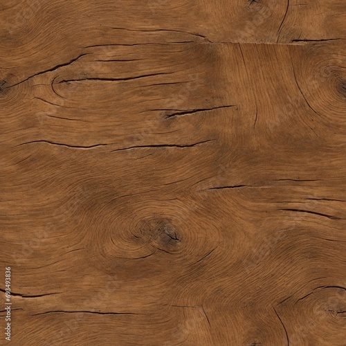 Brown wooden background, folded without seams, old brown boards. Generative ai photo