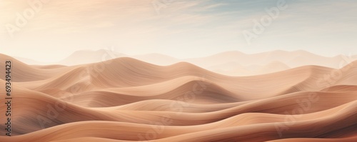 abstract landscape with desert dunes. ai generated