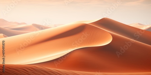 abstract landscape with desert dunes. ai generated