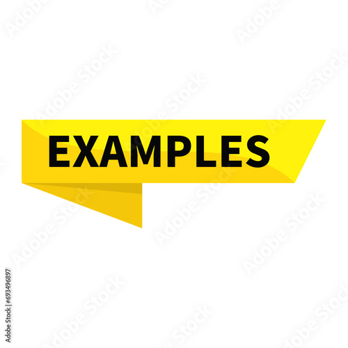 Examples In Yellow Ribbon Rectangle Shape For Information Detail Education Marketing Social Media
