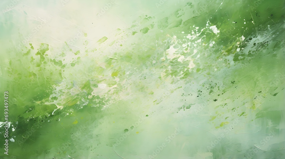 Light Green Splattered Paint on Canvas. Creative Presentation Background Light Green Splattered Paint on Canvas. Creative Presentation Background