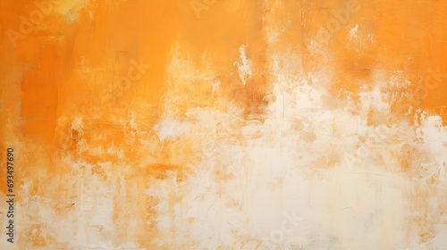 Light Orange Splattered Paint on Canvas. Creative Presentation Background