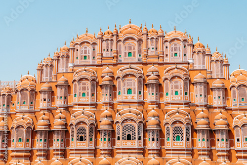 facade of hawa mahal palace in jaipur, india