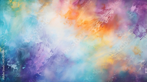 Multicolor Splattered Paint on Canvas. Creative Presentation Background