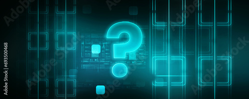2d illustration question mark background