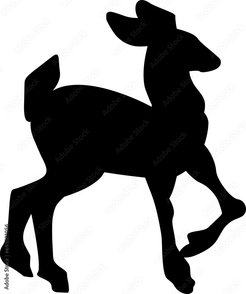 Vector silhouette of Deer on white background
Vector silhouette of Deer on white background