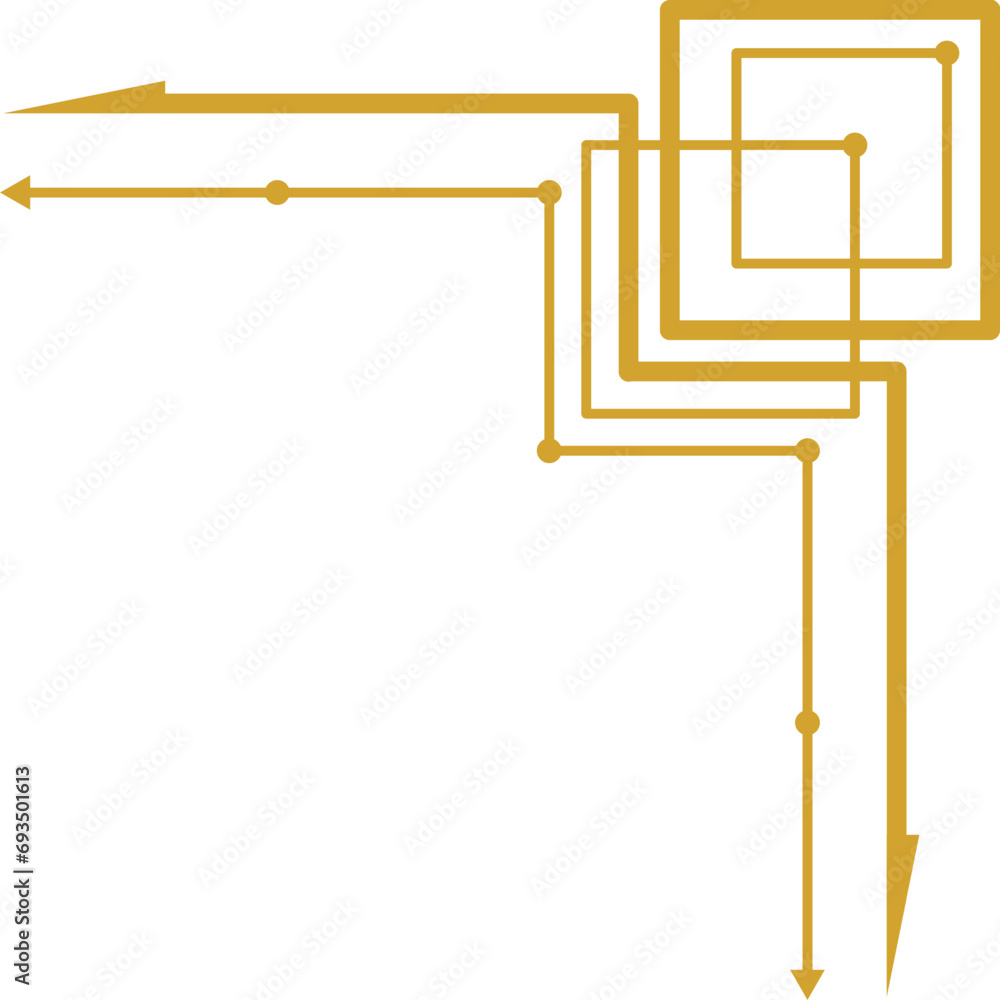 Obraz premium Geometric Corner Art Deco Element