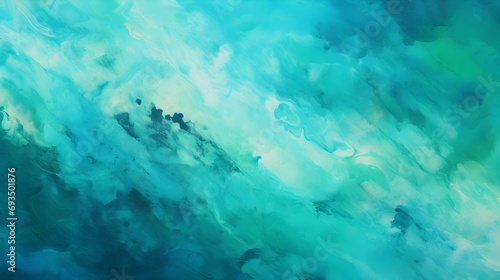 Turquoise Splattered Paint on Canvas. Creative Presentation Background