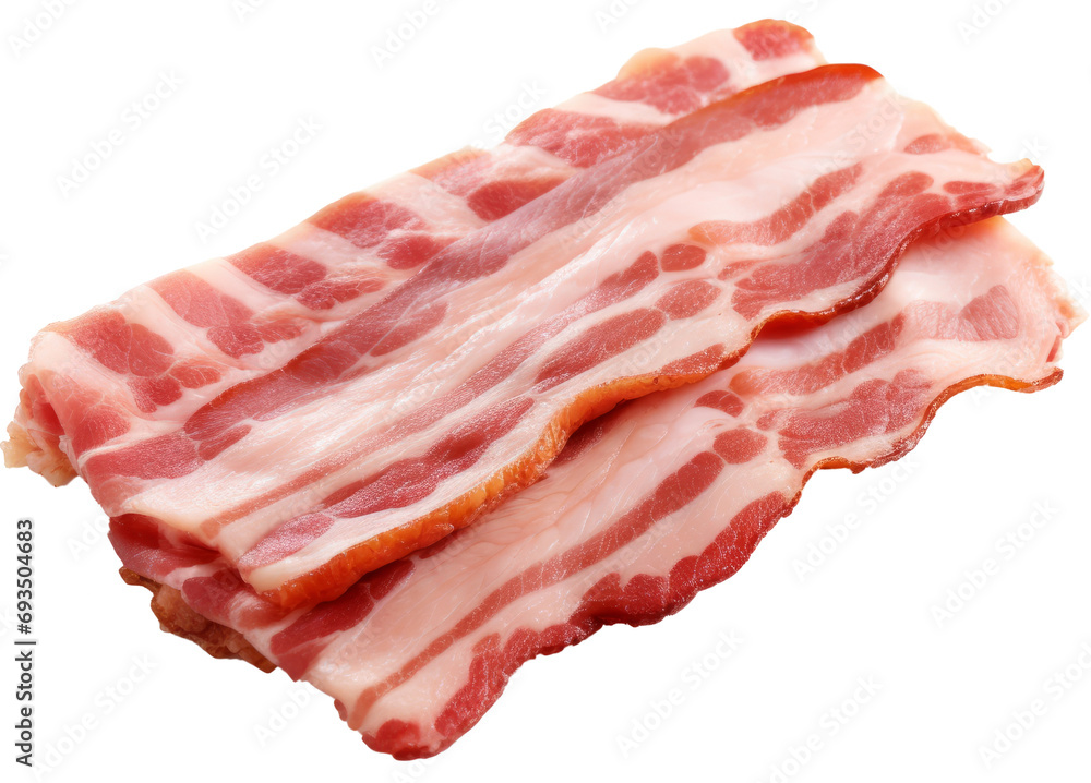 bacon isolated on white background
