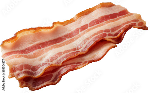 bacon isolated on white background