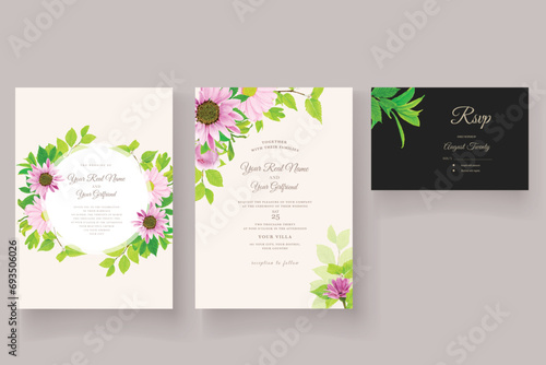 spring and summer floral card design