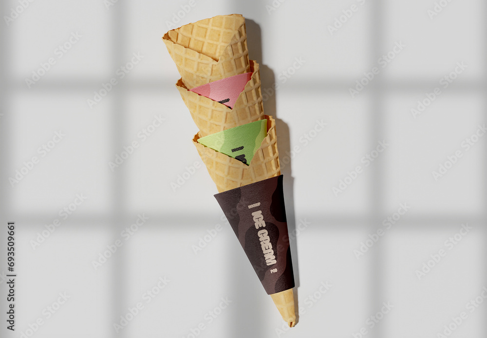 Stacked Ice Cream Mockup Stock Template Adobe Stock