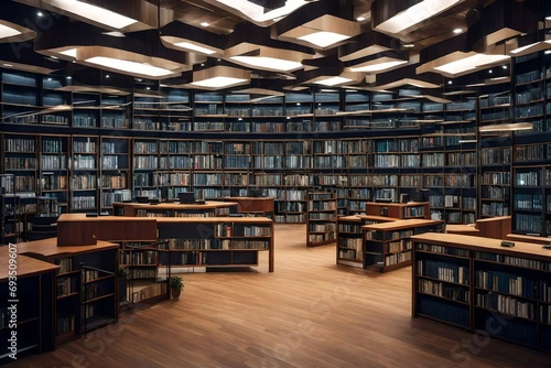 **modern library interior.