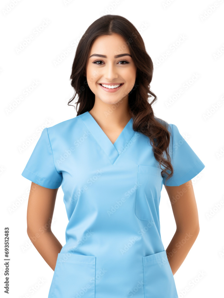Young female medical nurse in transparent background Young female medical nurse in transparent background