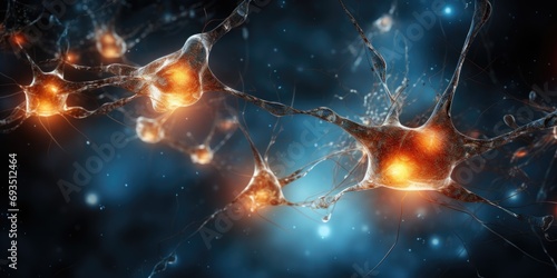 Abstract neuron background. ai generated