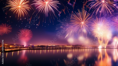 cinematic new years fireworks wallpaper