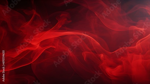 Red Stylized Smoke Wisps. Abstract Background