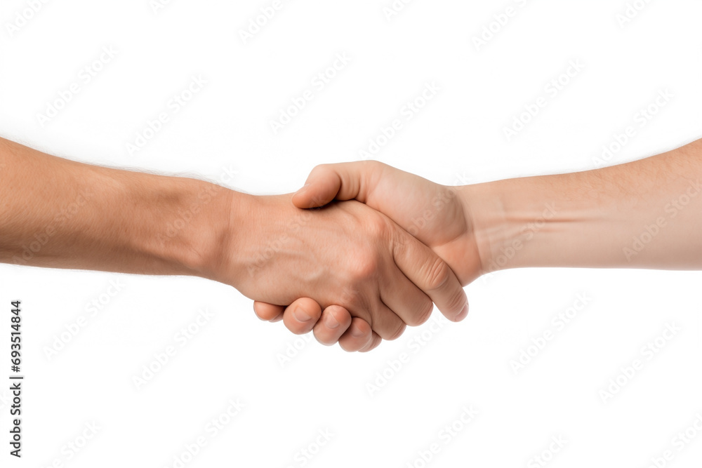 two male hands shaking in greeting or agreement, isolated on a dark background two male hands shaking in greeting or agreement, isolated on a dark background