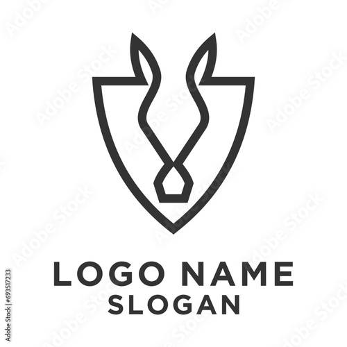  front shield horse head vector logo