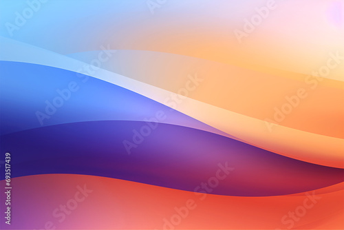 abstract background with smooth lines in blue  orange and purple colors