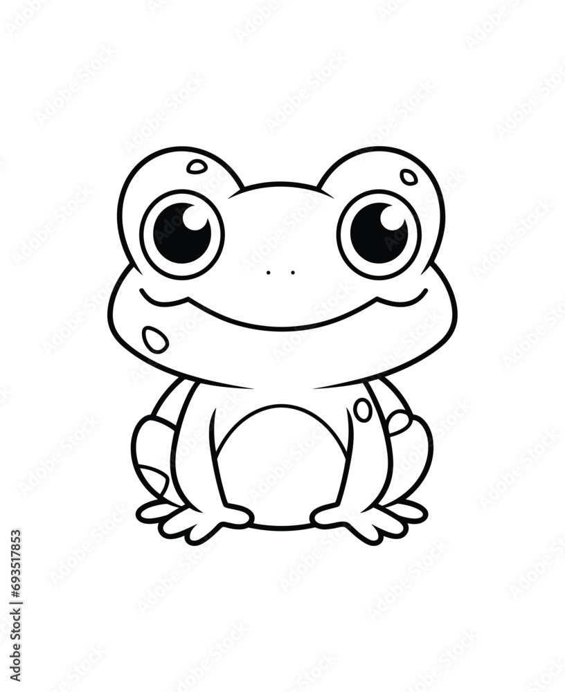 Cute frog cartoon character isolated on white background Cute frog cartoon character isolated on white background